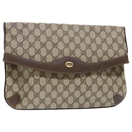 Gucci Bee 2Way Shoulder Bag Cloth Handbag Animal Pattern Gold Beige Black  Used