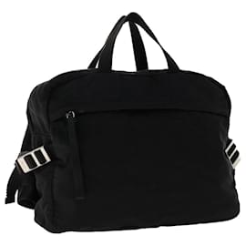 Prada-PRADA Sac banane Nylon Noir Auth 50758-Noir