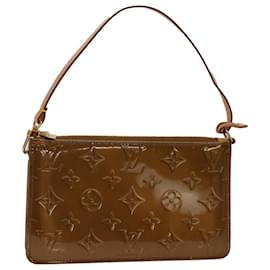 Louis Vuitton-LOUIS VUITTON Monogram Vernis Lexington Pouch Bronze M91133 LV Auth yk8196b-Bronze