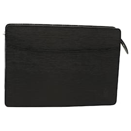 Louis Vuitton-LOUIS VUITTON Epi Pochette Homme Clutch Bag Black M52522 LV Auth th3902-Black