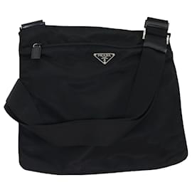 Prada-PRADA Shoulder Bag Nylon Black Auth am4831-Black