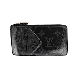 Carteira Masculina Slim L. V. Preta Monogram Na Caixa