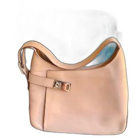 Autre Marque Beige Leather Briefcase Bag Beige