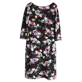 Erdem-Erdem Reese Peony Print Floral Dress-Black