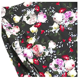 Erdem-Robe fleurie à imprimé pivoine Erdem Reese-Noir