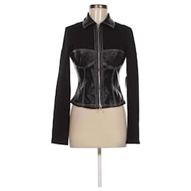 Staud Black Vegan Leather Jacket Black
