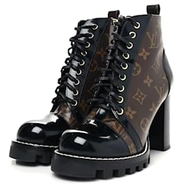 Louis Vuitton-Louis Vuitton Star Trail Monogram Black/Brown Ankle Boot Size 38.5 US 8.5-Black