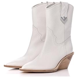 Fendi-Fendi Cowboy Catwalk Ankle Boot Size 39 US 9 Uk 6-White