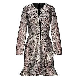 Just Cavalli - Mini-robe dorée à manches longues et imprimé animal Bronze