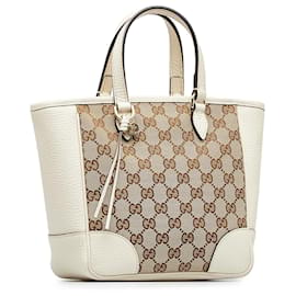 Gucci-Gucci Brown GG Canvas Bree Satchel-Brown,Other