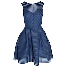 Maje-Maje Sleeveless Renazzo Mini Dress in Blue Polyester-Blue