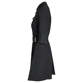 Ba&Sh-Mini abito chemisier Ba&Sh Victoire con cintura in poliestere nero-Nero