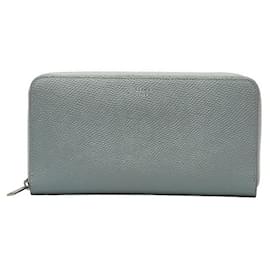 Céline-Leather zip around wallet-Grey