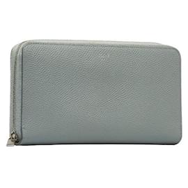 Céline-Leather zip around wallet-Grey