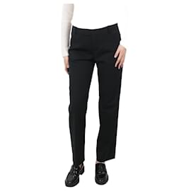 Chloé-Black straight-leg trousers - size UK 12-Black