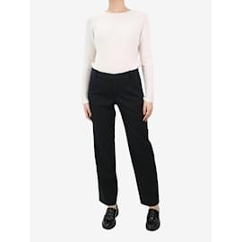 Chloé-Pantalón recto negro - talla UK 12-Negro