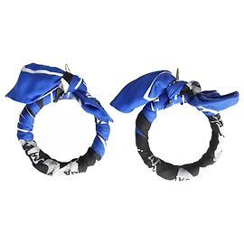 Balenciaga Orecchini a cerchio con sciarpa blu Blu