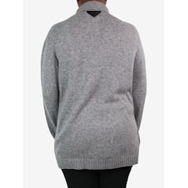 Prada-Grey polo cashmere jumper - size M-Grey