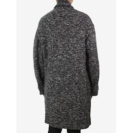 Isabel Marant Etoile-Grauer Mantel aus Wollmischung mit einem Knopf – Größe UK 8-Grau