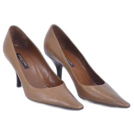 Escarpins Sergio Rossi en cuir marron Marron Taupe Noisette Bronze Chataigne Caramel Marron foncé Cuivre Camel