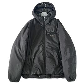 Prada Re Nylon  Down Jacket 50IT Black