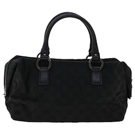 Gucci-GUCCI GG Canvas Hand Bag Black Auth ep1390-Black
