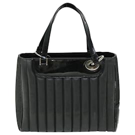 Christian Dior-Christian Dior Hand Bag Leather Black Auth 50439-Black
