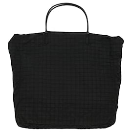 Prada-PRADA Hand Bag Nylon Black Auth bs7337-Black