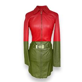 Versace-VERSACE Coats-Red