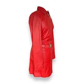 Versace-VERSACE Coats-Red