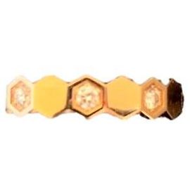 Bague Chaumet Bee My Love Or Rose et Diamants Doré