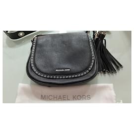 MICHAEL KORS: Michael bag in micro grain leather - Black