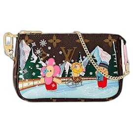 Louis Vuitton-Animación navideña mini pochette LV-Castaño