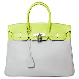 Hermès-Sac HERMES Birkin 35 en Cuir Vert - 101406-Vert