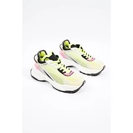 Louis Vuitton Squad Trainers Monogram Denim Sneakers Pink Size 37