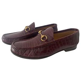 Gucci Mocassini Slip on Bordò