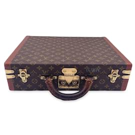 Louis Vuitton-Vintage Monogram President Hard Case Briefcase Bag-Brown