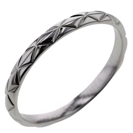 Chanel-Platinum Matelasse Ring-Silvery