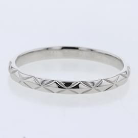 Chanel-Platinum Matelasse Ring-Silvery