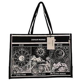 Bolso tote Zuhair Murad negro de algodón Negro