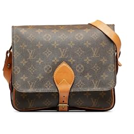Louis Vuitton-Louis Vuitton Brown Monogram Cartouchiere GM-Brown