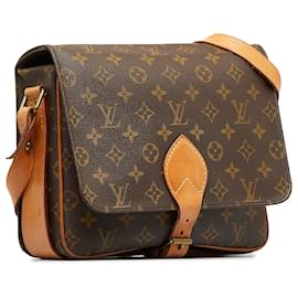 Louis Vuitton-Louis Vuitton Brown Monogram Cartouchiere GM-Brown
