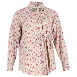 Chloé-Chloé Floral gestreiftes Hemd aus mehrfarbiger Baumwolle-Mehrfarben