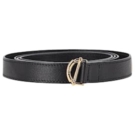 Chloé-Chloé Buckle Belt in Black Leather-Black