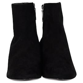 Saint Laurent-Saint Laurent Loulou Ankle Boots in Black Suede-Black