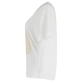 Chloé-Chloé-Logo-Print-T-Shirt aus weißer Baumwolle-Weiß
