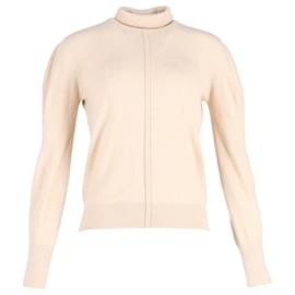 Chloé-Chloé Angora Turtleneck Sweater in Cream Wool-White,Cream