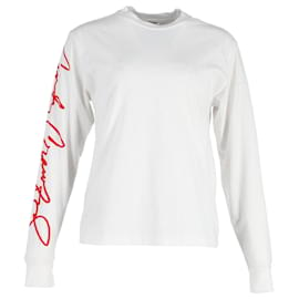 Re/Done-RÉ/Done x Cindy Crawford Sweat-shirt à col rond en coton crème-Blanc,Écru