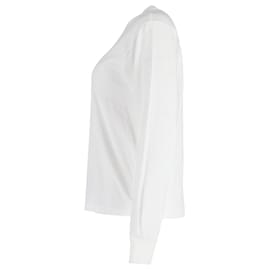 Re/Done-RE/Done x Cindy Crawford Crewneck Sweatshirt in Cream Cotton-White,Cream