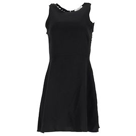 Sandro Minikleid mit Rückenausschnitt aus schwarzem Polyester Schwarz